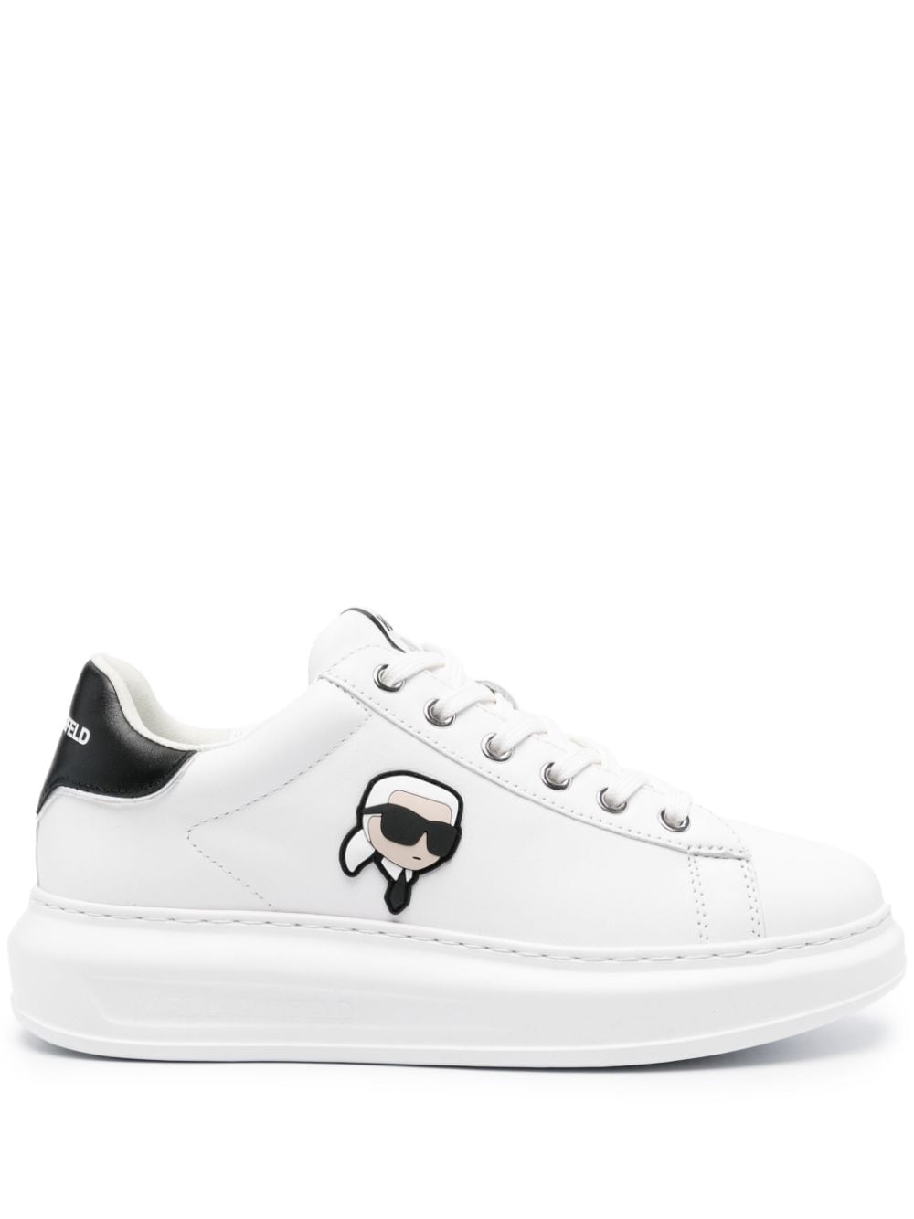 Shop Karl Lagerfeld K/ikonik Leather Trainers In White