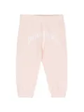 Palm Angels Kids curved-logo cotton jogging bottoms - Pink