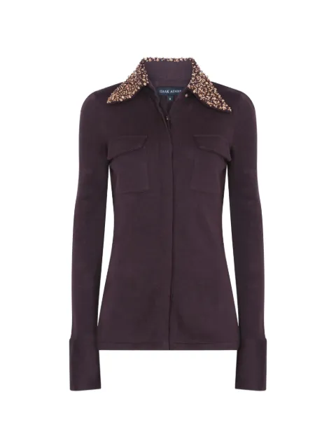 Izaak Azanei — embellished collar pocket shirt