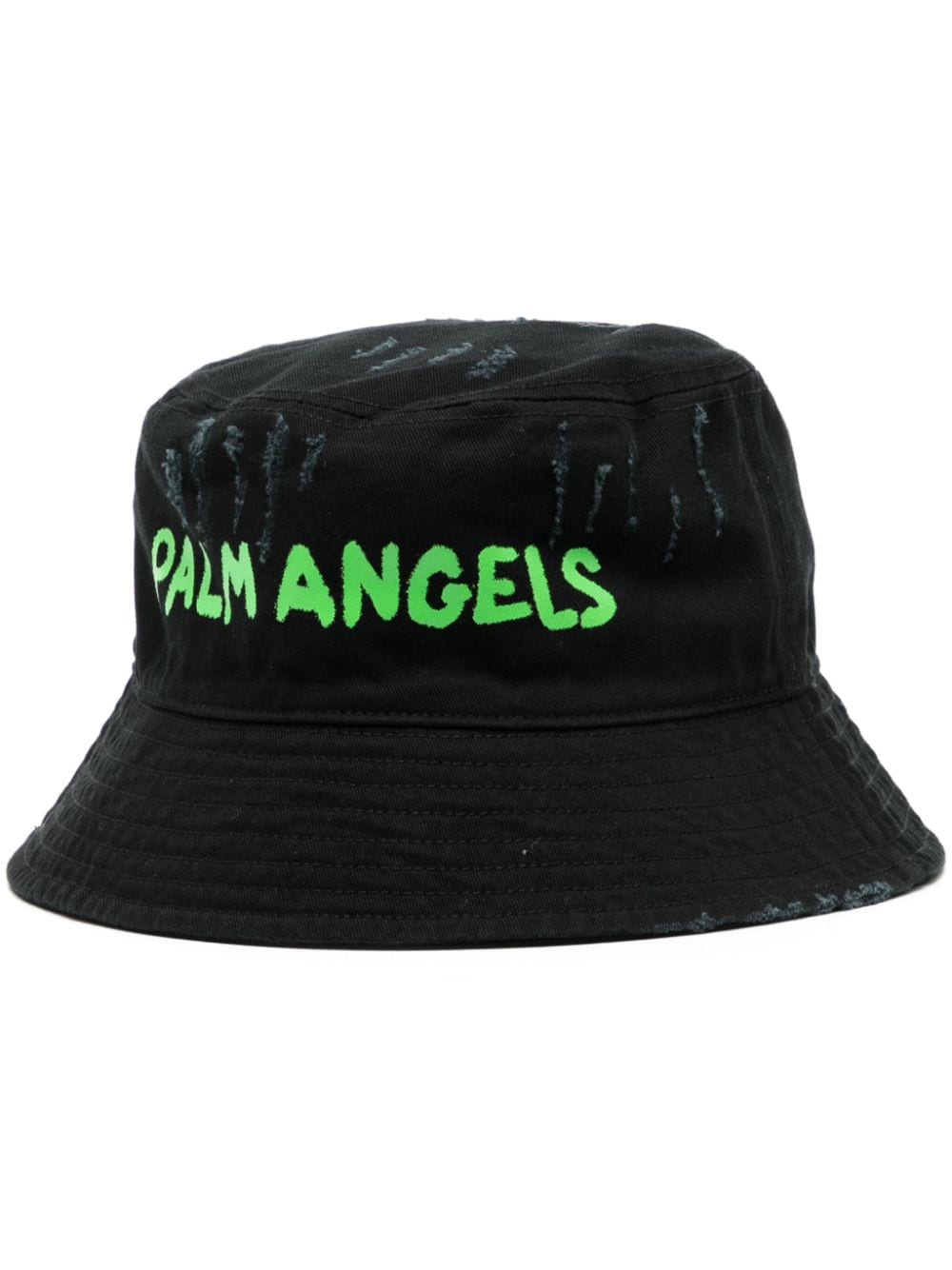PALM ANGELS LOGO-PRINT BUCKET HAT