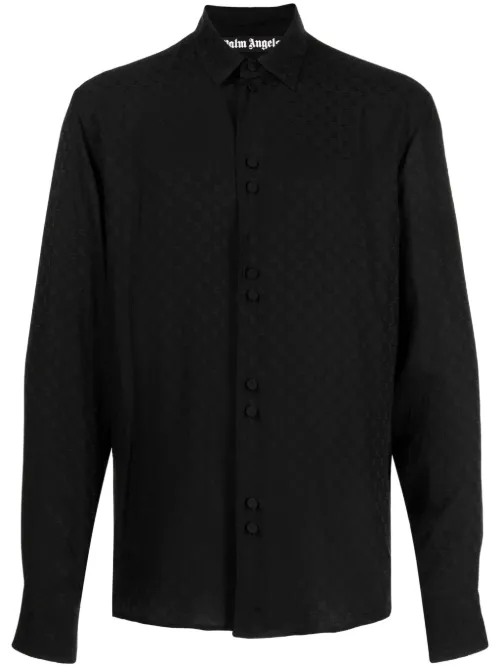 Chemise à motif monogrammé - Palm Angels - Modalova