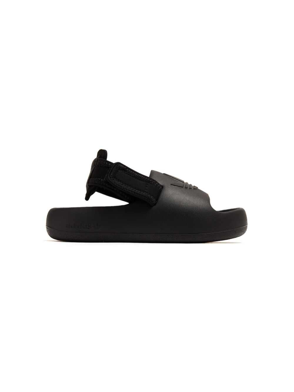 Adidas Originals Kids' Trefoil-motif Touch-strap Sandals In Black