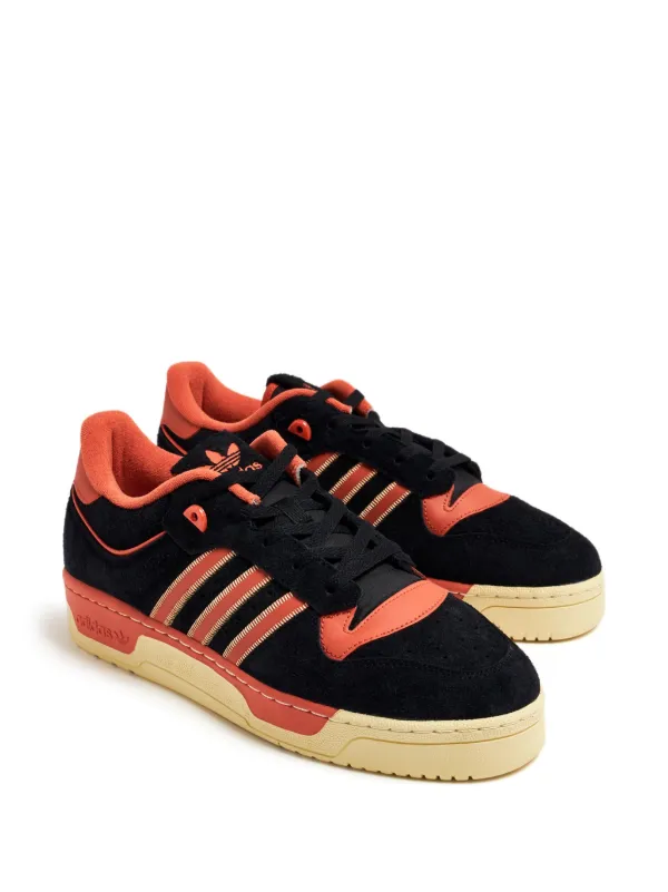 Adidas suede black and red best sale