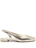 Stuart Weitzman Crystal Slingback ballerina flats - Gold