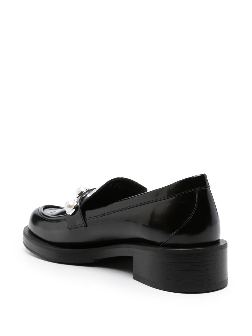 Shop Stuart Weitzman Portia Bold Embellished Loafers In Black