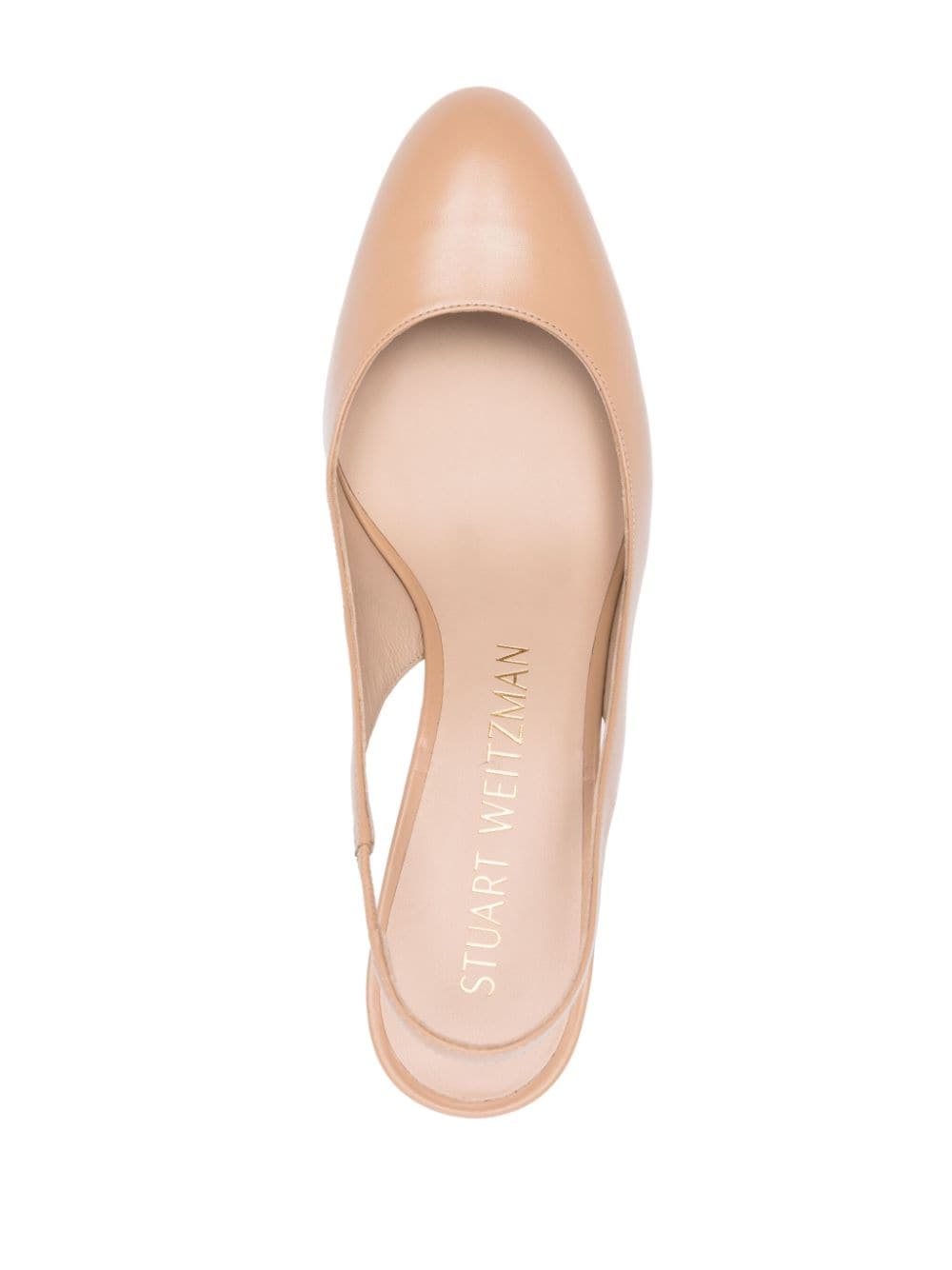 Shop Stuart Weitzman Vida 75mm Leather Pumps In Neutrals