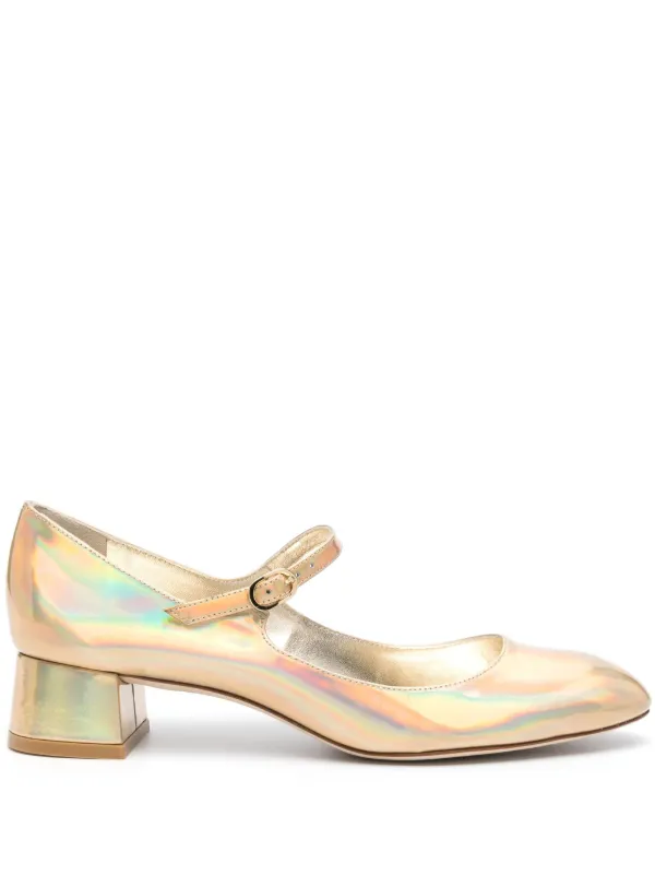 Gold mary jane pumps on sale