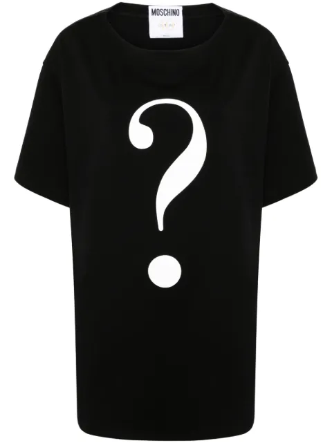 Moschino question mark-print cotton T-shirt