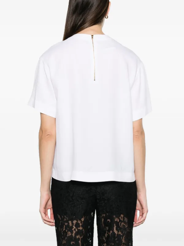 【関税&送料込】Moschino White Crepe T-Shirt Moschino graphic-print Crepe T-shirt | White | FARFETCH GE