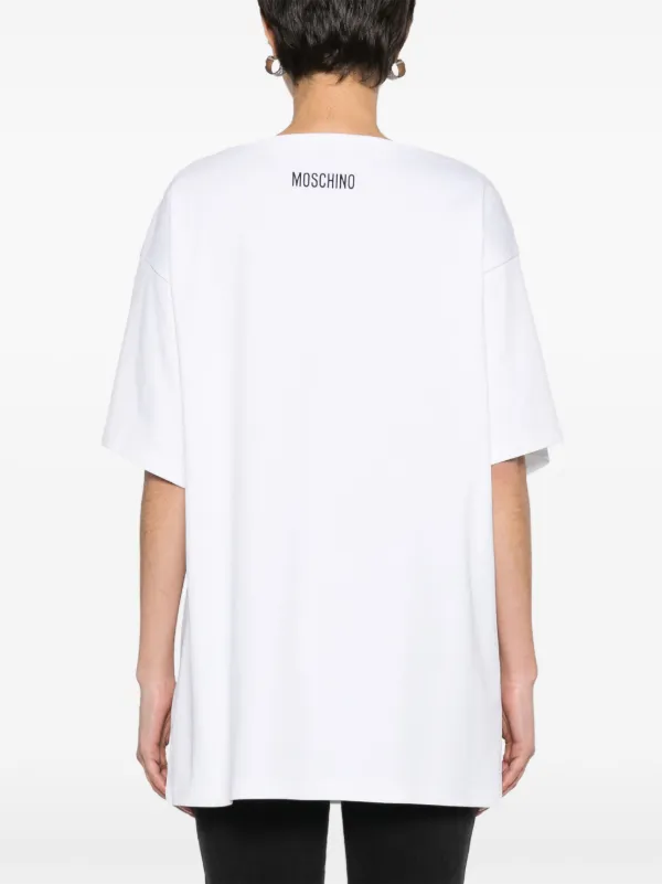 Moschino Exclamation mark-print Cotton T-shirt | White