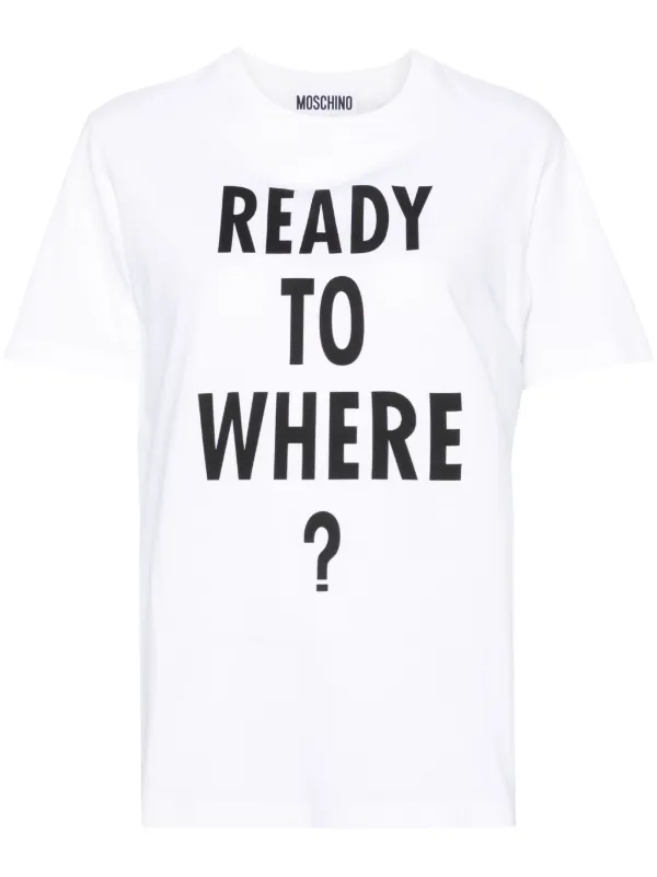 【送料&関税込】Moschino T-shirt With Text MOSCHINO T-Shirt with text WHITE | Base Blu