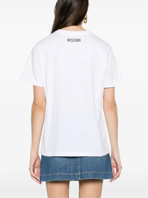 【送料&関税込】Moschino T-shirt With Text MOSCHINO T-Shirt with text WHITE | Base Blu