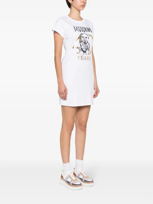 moschino t shirt dress women Moschino Teddy Bear-motif Cotton Women T-Shirt Dress