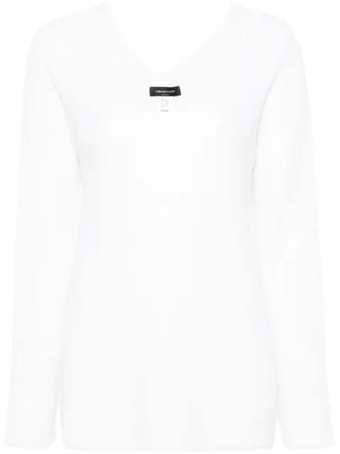 Fabiana Filippi U-neck ribbed-knit jumper