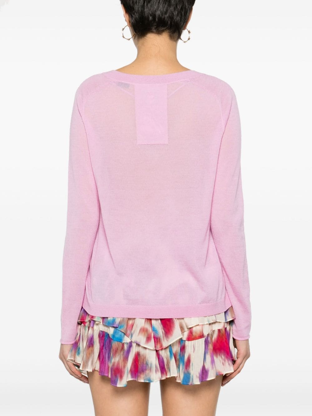 Shop Pinko V-neck Cashmere Jumper In Pink