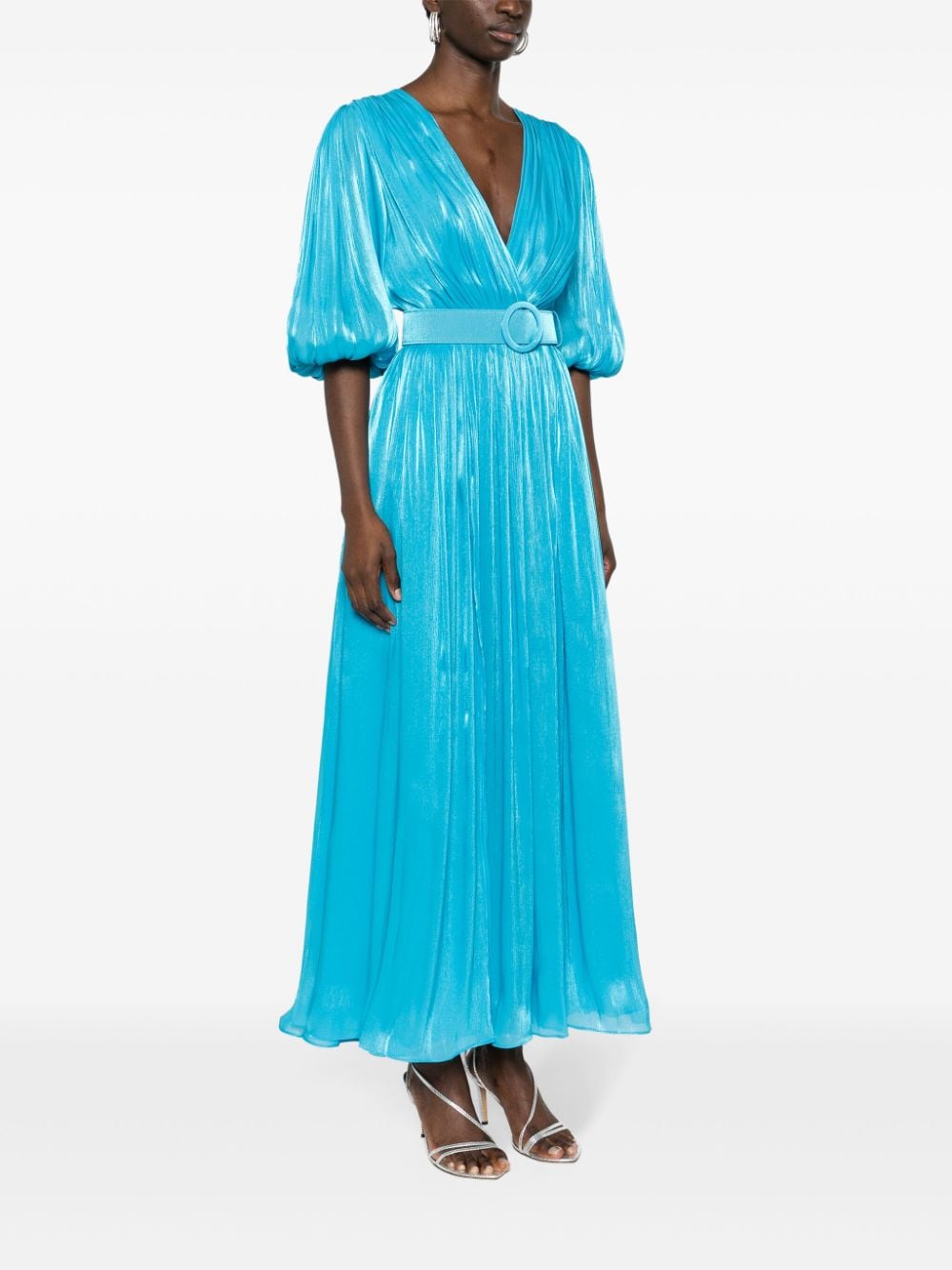 Shop Costarellos Roanna Maxi Dress In Blue