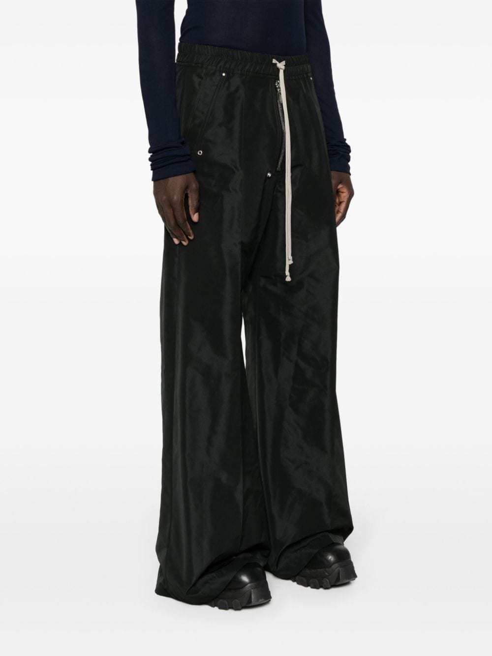 Shop Rick Owens Bela Wide-leg Trousers In Black