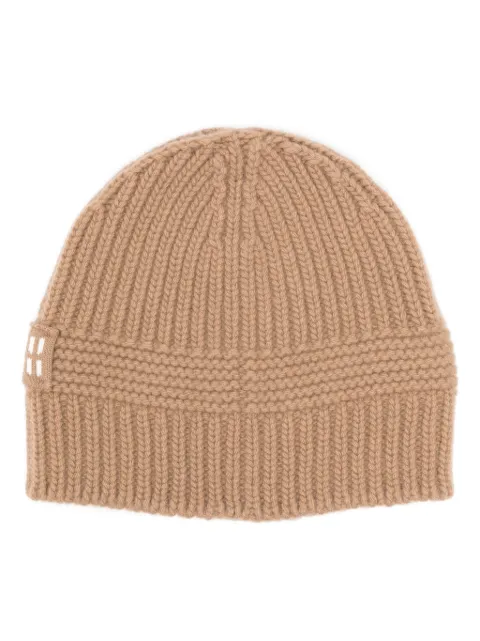Miu Miu intarsia-logo ribbed beanie