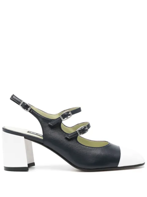 Carel Paris  Papaya 60mm leather pumps