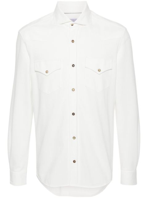 Brunello Cucinelli pique cotton shirt Men