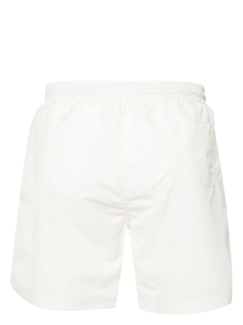 Brunello Cucinelli logo-embroidered drawtsring swim shorts - Wit