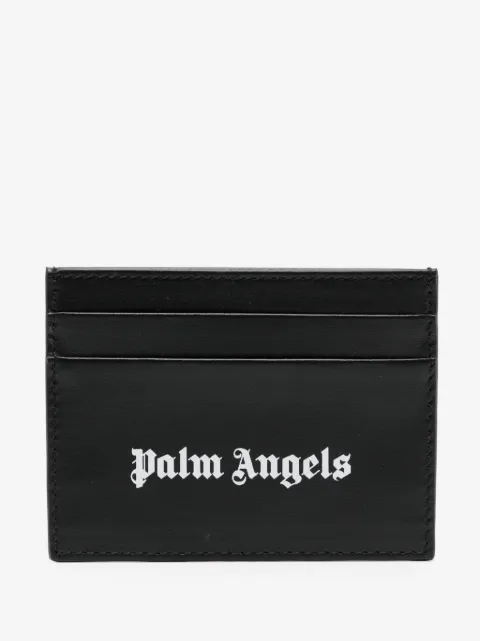 Palm Angels logo-print leather cardholder