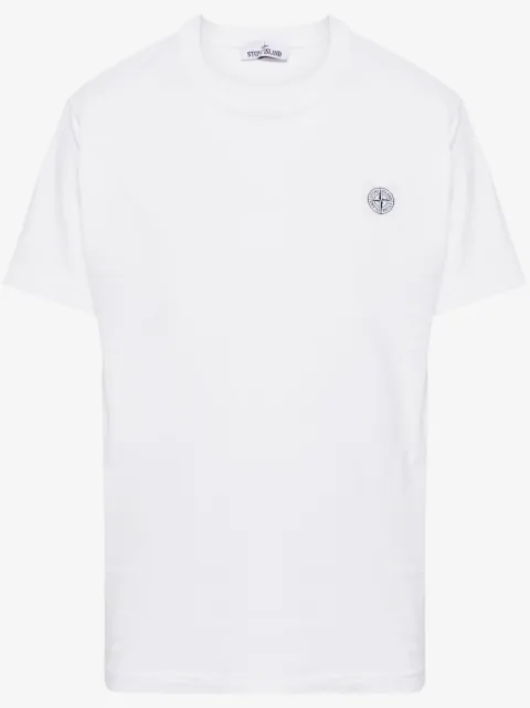 Stone Island Compass-appliqué cotton T-shirt