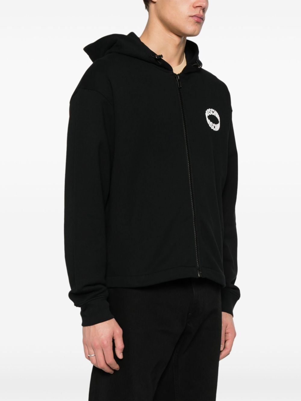 Moschino Hoodie met logopatch Zwart