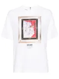 Moschino painting-print crepe blouse - White