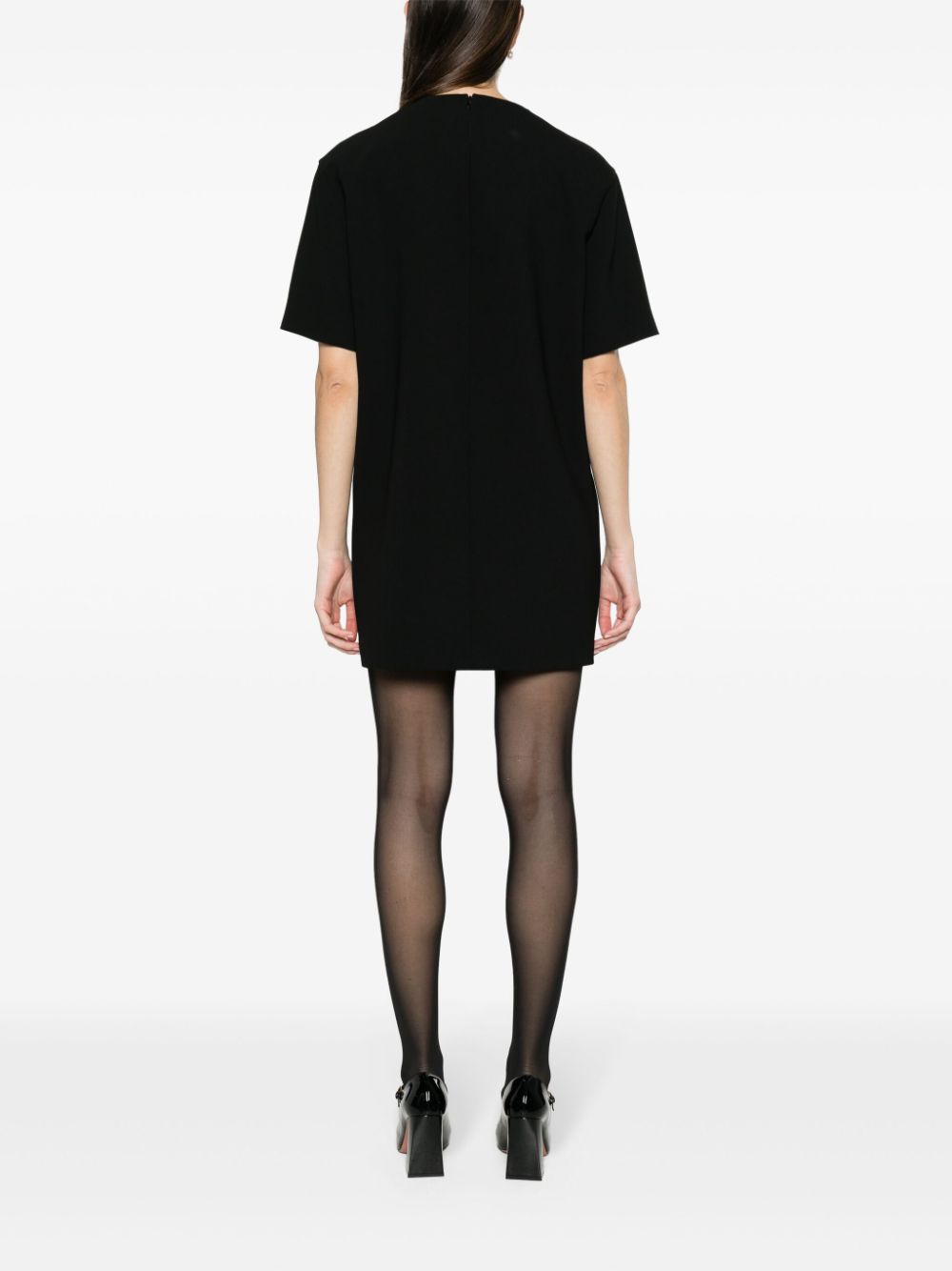 Shop Moschino Round-neck T-shirt Minidress In Black
