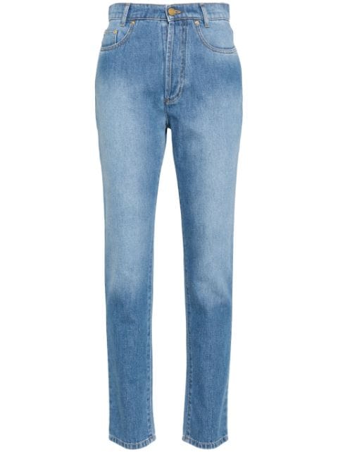 Moschino high-rise slim-leg jeans