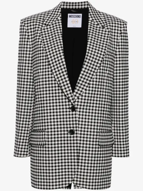 Moschino gingham-check single-breasted blazer