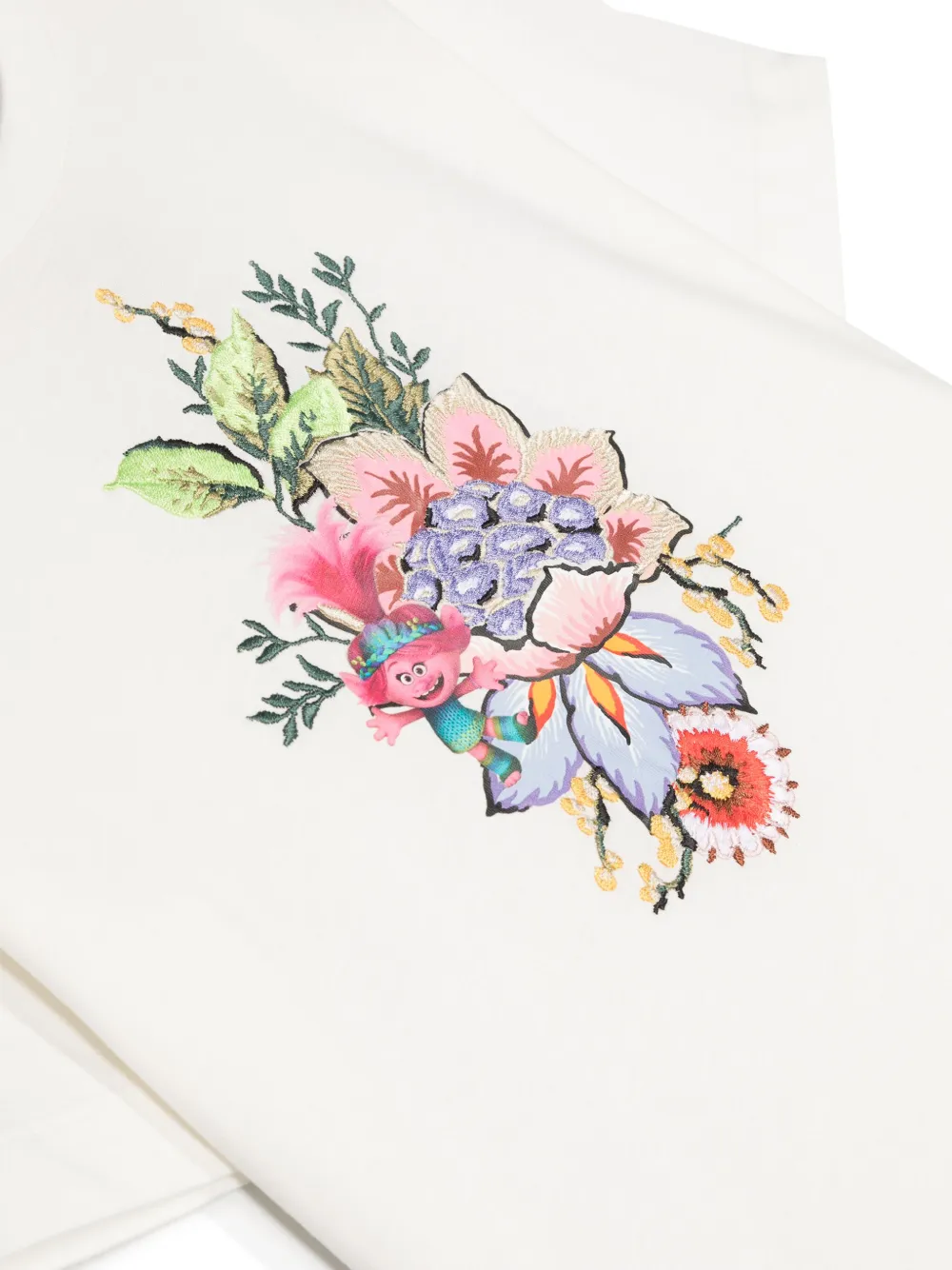 Shop Etro Floral-embroidered Cotton T-shirt In White