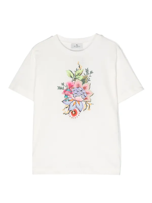 ETRO KIDS フローラル Tシャツ | ホワイト | FARFETCH JP