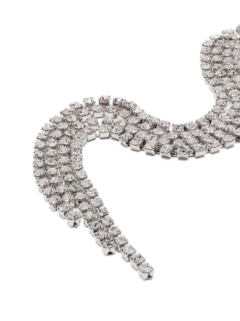  Gucci Crystal-fringe Drop Earrings - Silver 