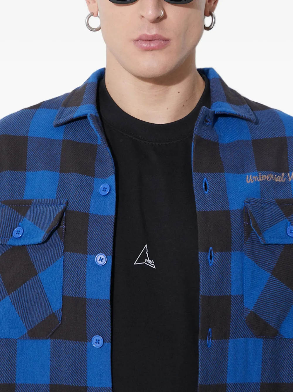 Universal Works Overhemd met lange mouwen Blauw