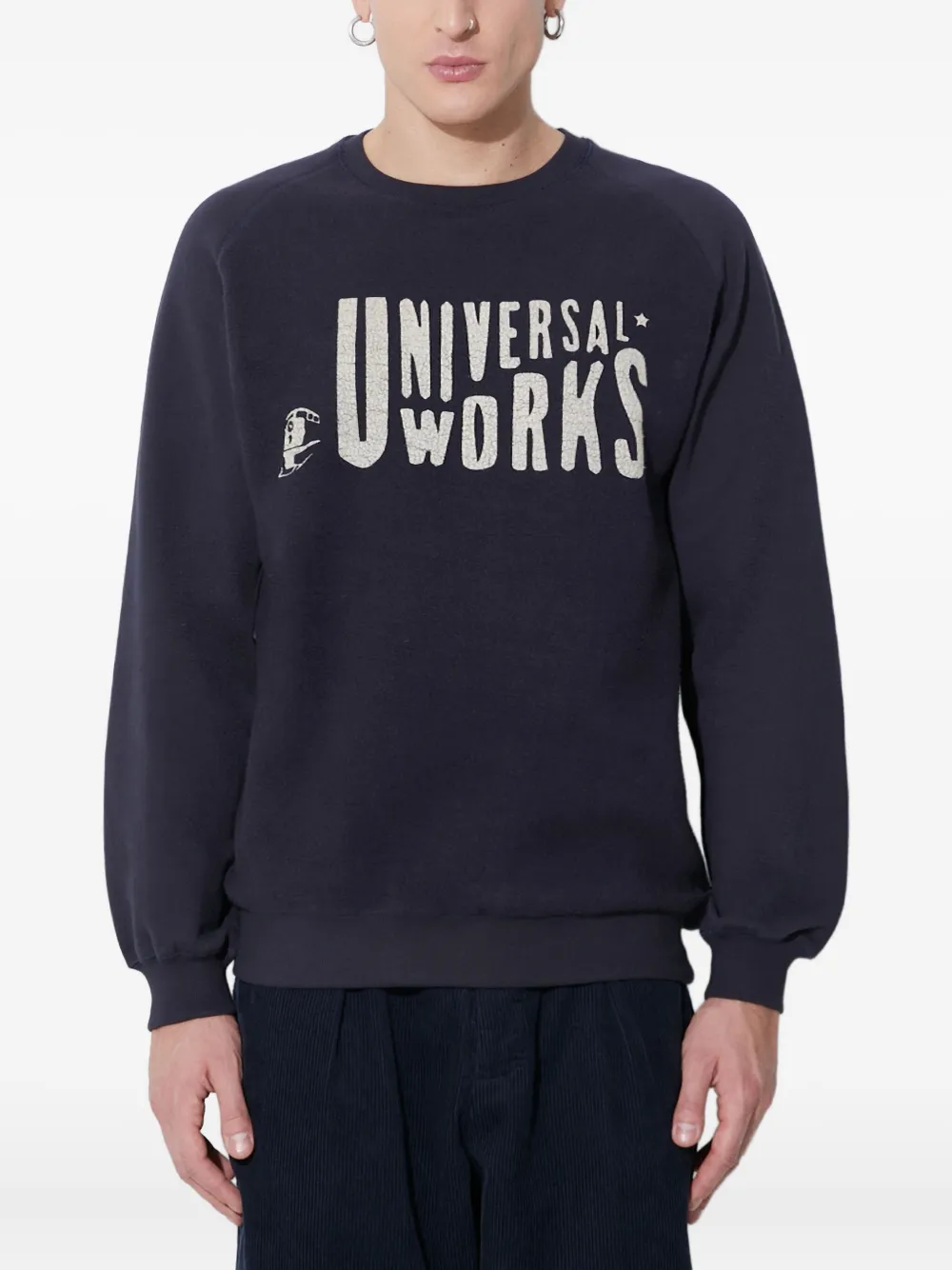 Universal Works Sweatshirt mit grafischem Print | Blau | Image 1