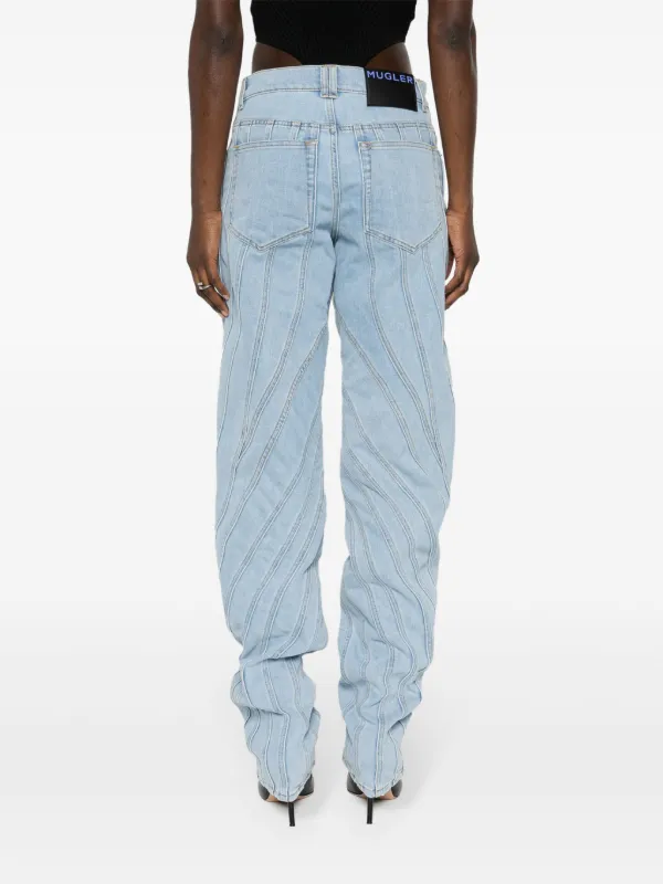 Mugler baggy spiral jeans Clearance