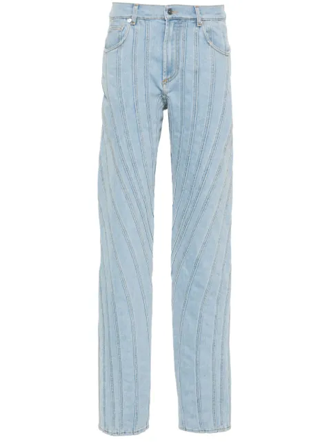 Mugler multi-seam spiral jeans