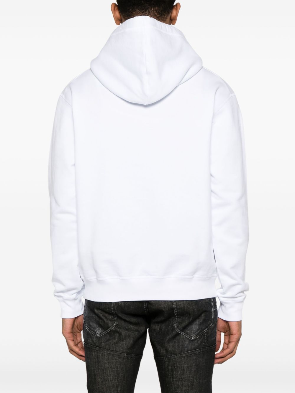 DSQUARED2 logo-applique cotton hoodie Men