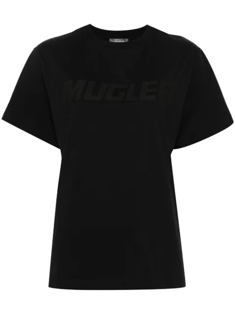 Mugler logo-appliqué cotton T-shirt
