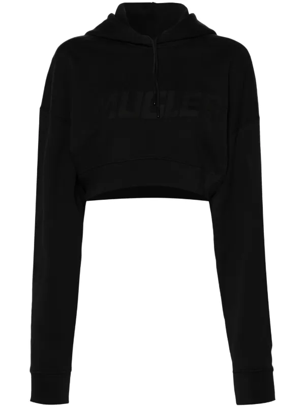 MUGLER  ブラック クロップドパーカー Mugler クロップド パーカー | ブラック | FARFETCH JP