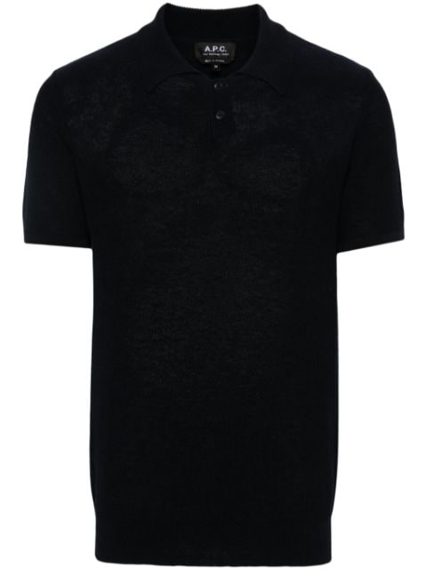 A.P.C. playera tipo polo de tejido flojo Jay