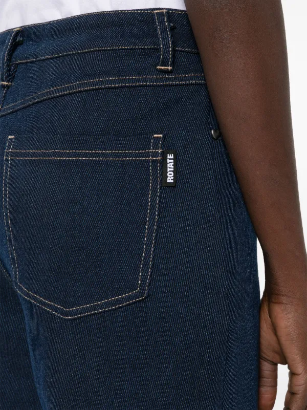 フィットネスボトムス ROTATE BY BIRGERCHRISTENSEN Women Straight Pants 11247711761 Braided Straight Pants Silver - ROTATE Birger Christensen