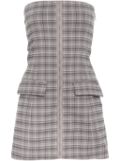 ROTATE BIRGER CHRISTENSEN plaid bustier mini dress - Grey