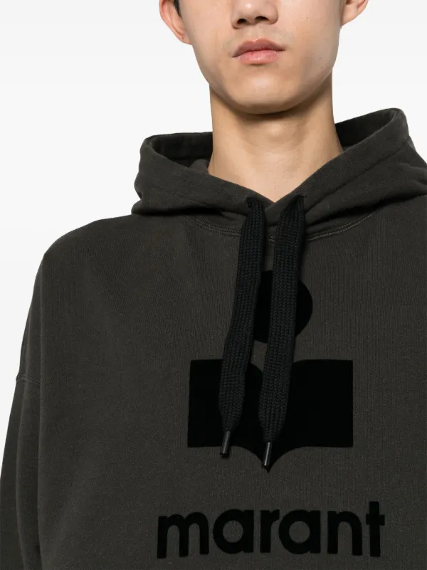 パーカー・フーディ MILEY HOODIE MARANT Miley flocked-logo Hoodie | Grey | FARFETCH GE
