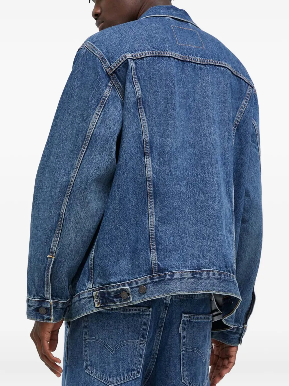 Levi's Buttoned Pocket Jacket In Blue