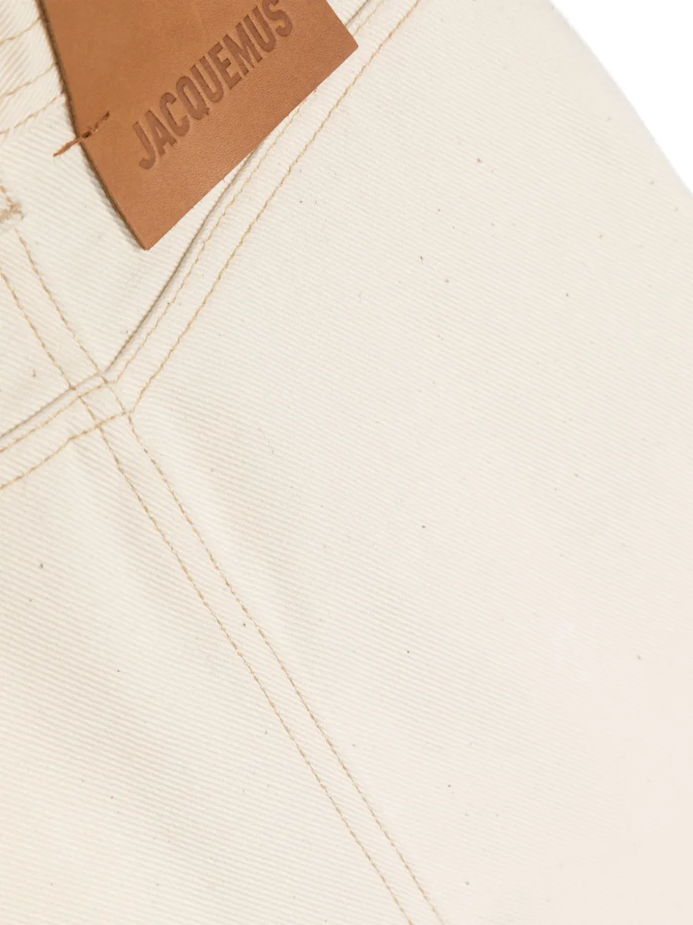 Shop Jacquemus L'enfant La Jupe De Nîmes Cotton Skirt In Neutrals