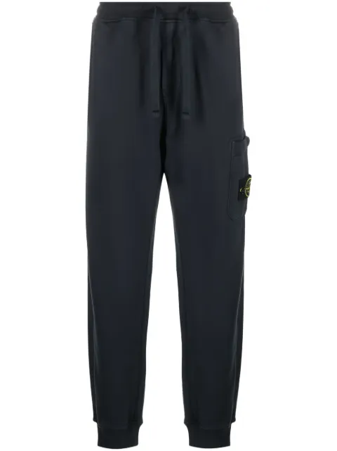 Stone Island Compass-badge cotton track pants
