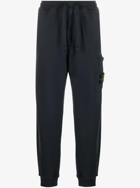 Stone Island Compass-badge cotton track pants